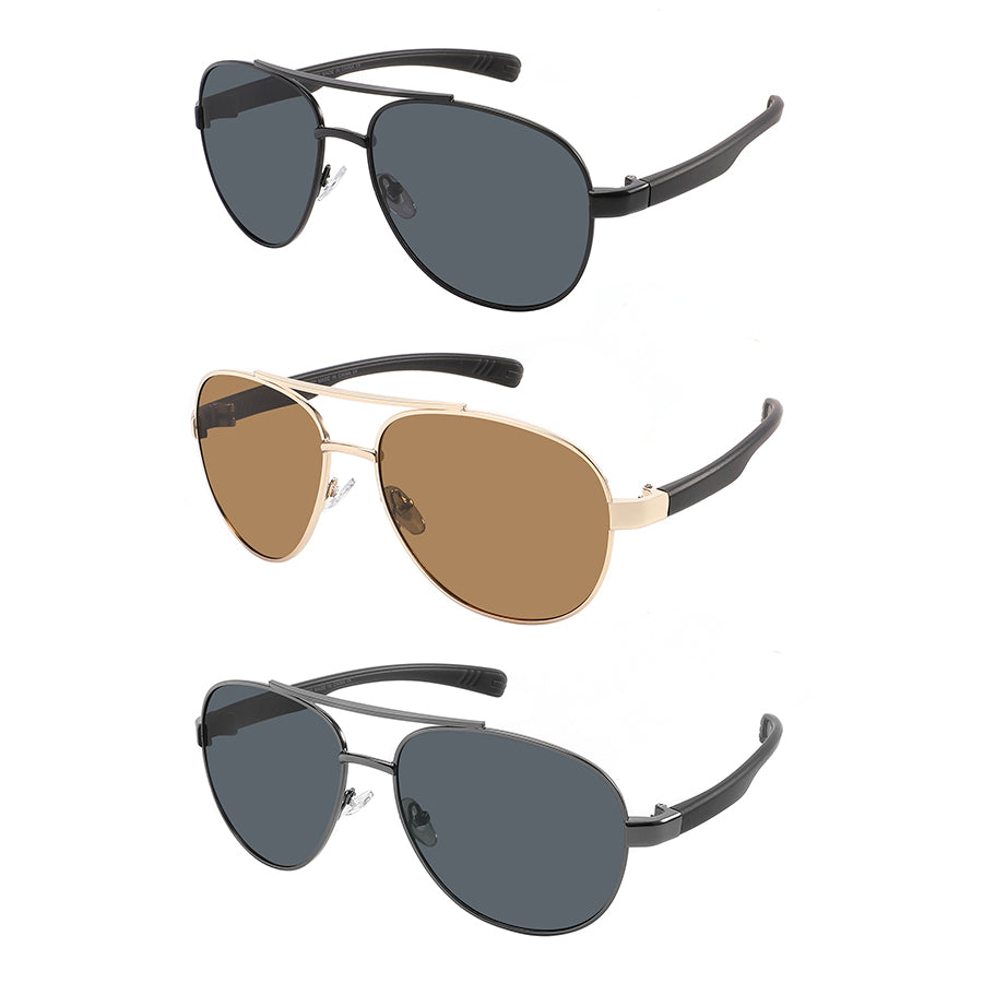 POLARIZED AVIATOR MEN SUNGLASSES WHOLESALE 51107-P