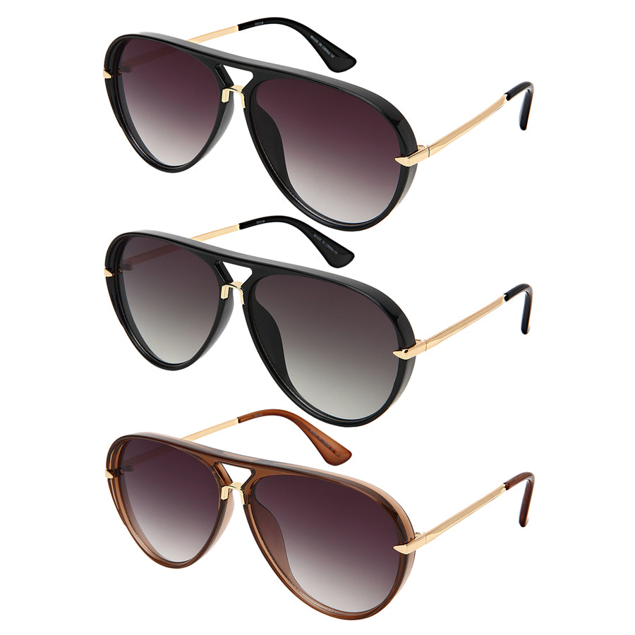 OVERSIZE AVIATOR UNISEX SUNGLASSES 53114-FLAP