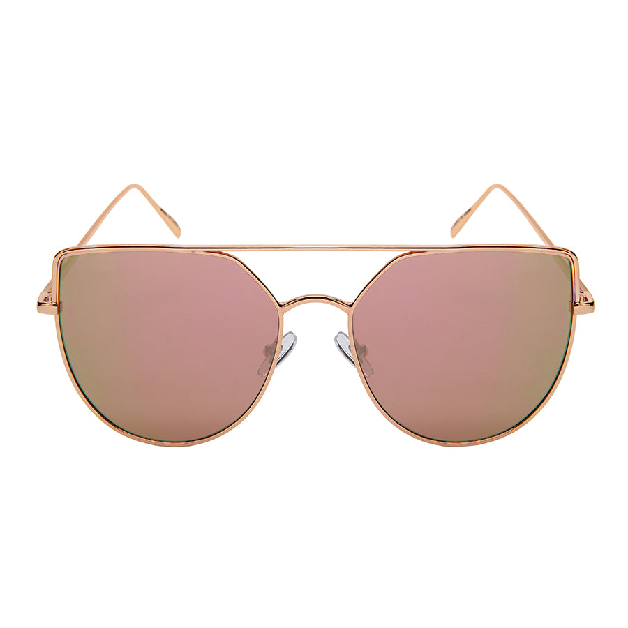 OVERSIZE CATEYE WOMEN METAL SUNGLASSES IN BULK 3149-FLREV