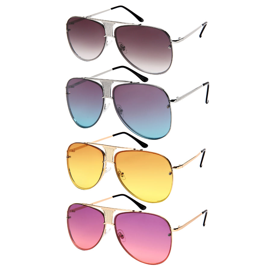 AVIATOR UNISEX BULK WHOLESALE SUNGLASSES 5130-FLOCR
