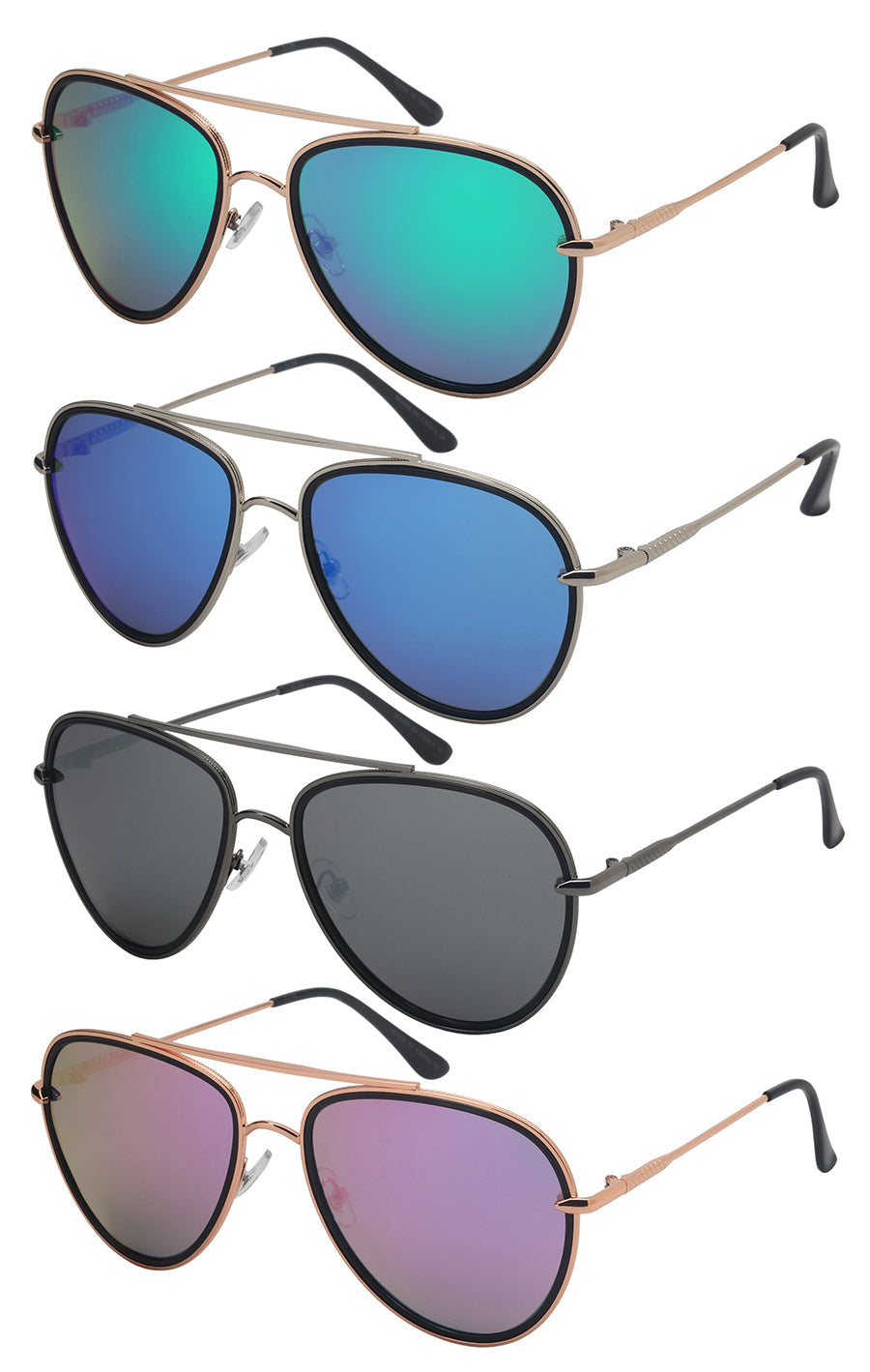 AVIATOR UNISEX BULK WHOLESALE SUNGLASSES 5139-FLREV