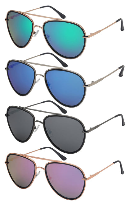 AVIATOR UNISEX BULK WHOLESALE SUNGLASSES 5139-FLREV