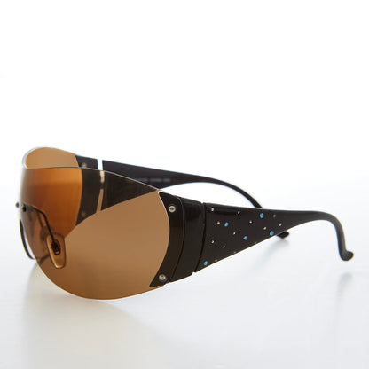Oversized Round Insect Vintage Sunglasses - Glitz
