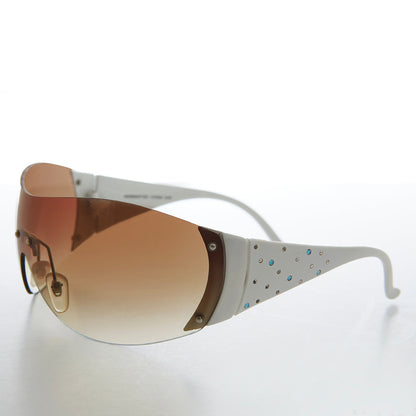 Oversized Round Insect Vintage Sunglasses - Glitz