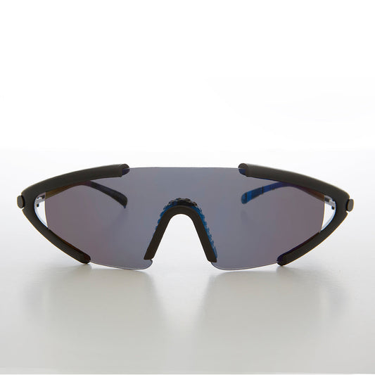 Futuristic Shield Wrap Around Sunglasses - Kimye