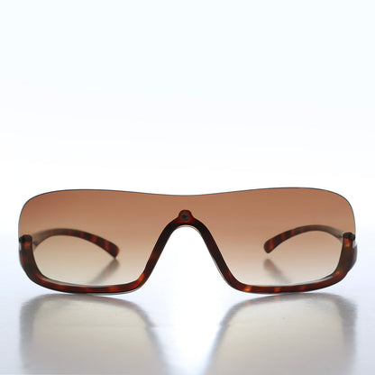 Wrap Around Semi-Rimless Vintage Sunglasses - Mahoney