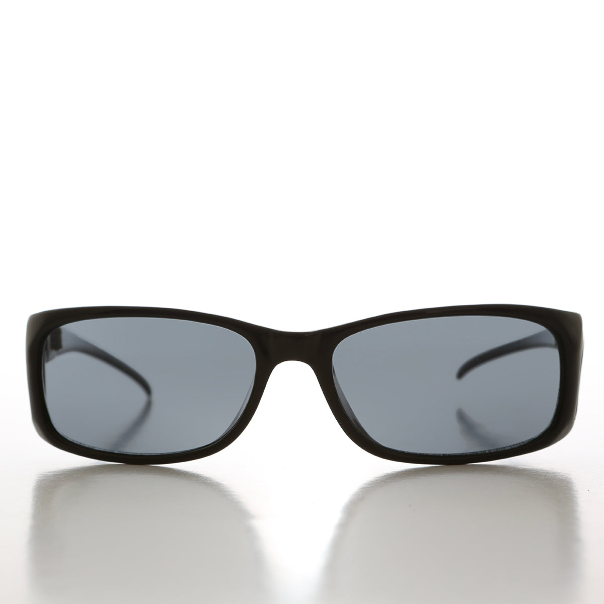 90s Sleek Wrap Sunglasses with Side Shields - Olympic